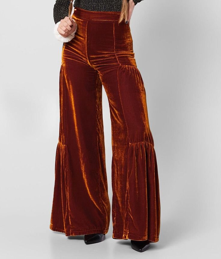 FREE PEOPLE Say La Vie Wide Leg Velvet Pant