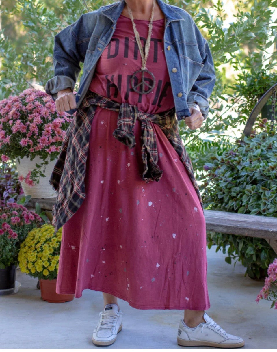 Dirty Hippie Maxi T-shirt Dress