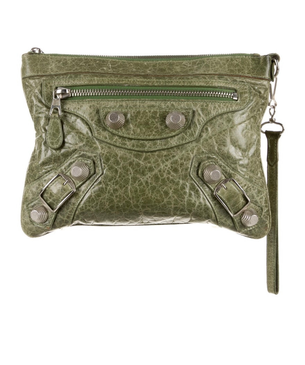 Balenciaga Motocross Leather Clutch