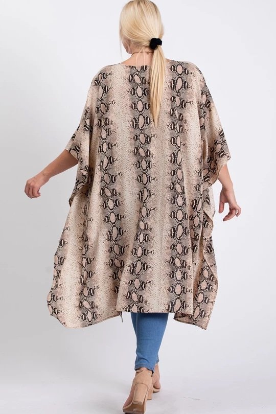 Tina Snake-print Kimono