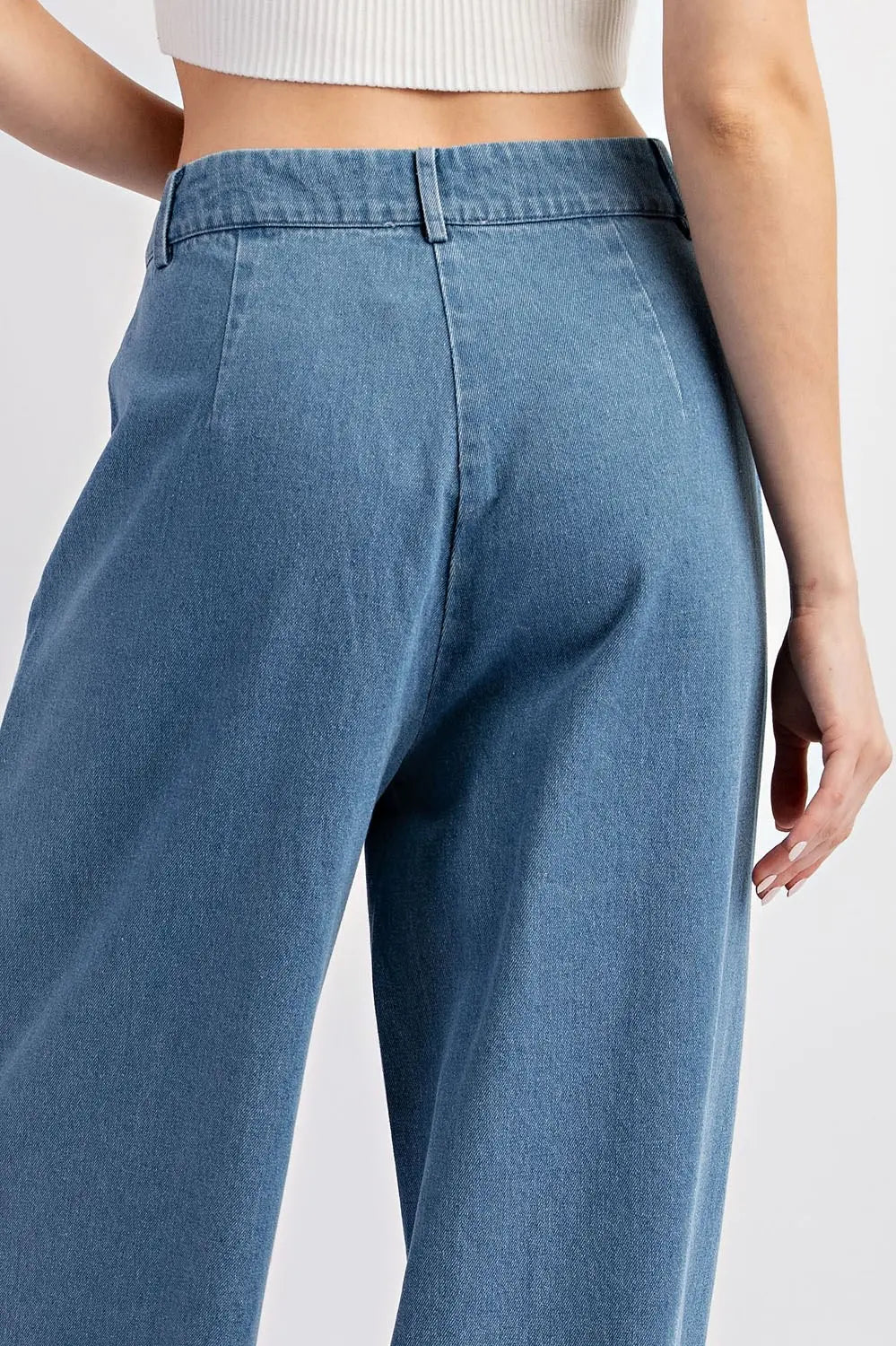 Layla Wide-leg Mineral Washed Denim Pant