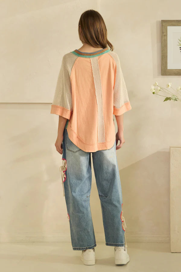 Samantha Crochet Collard Top