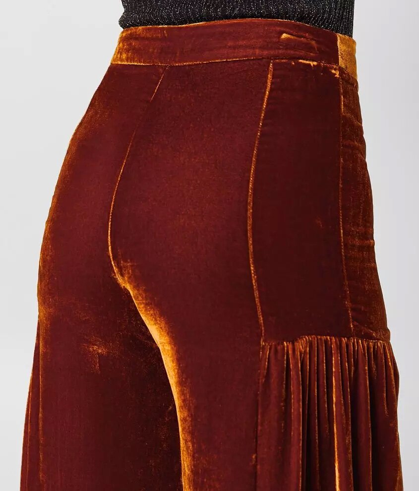 FREE PEOPLE Say La Vie Wide Leg Velvet Pant