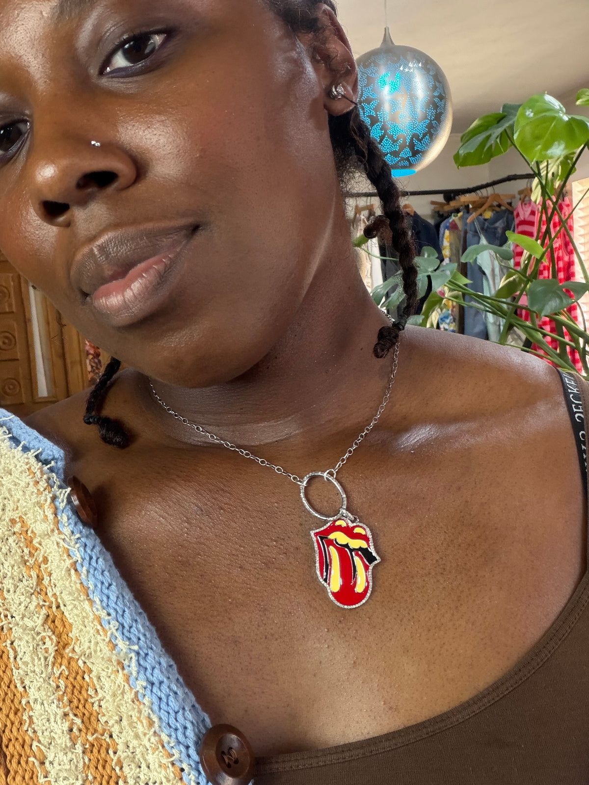 “The Tongue” Diamond Necklace