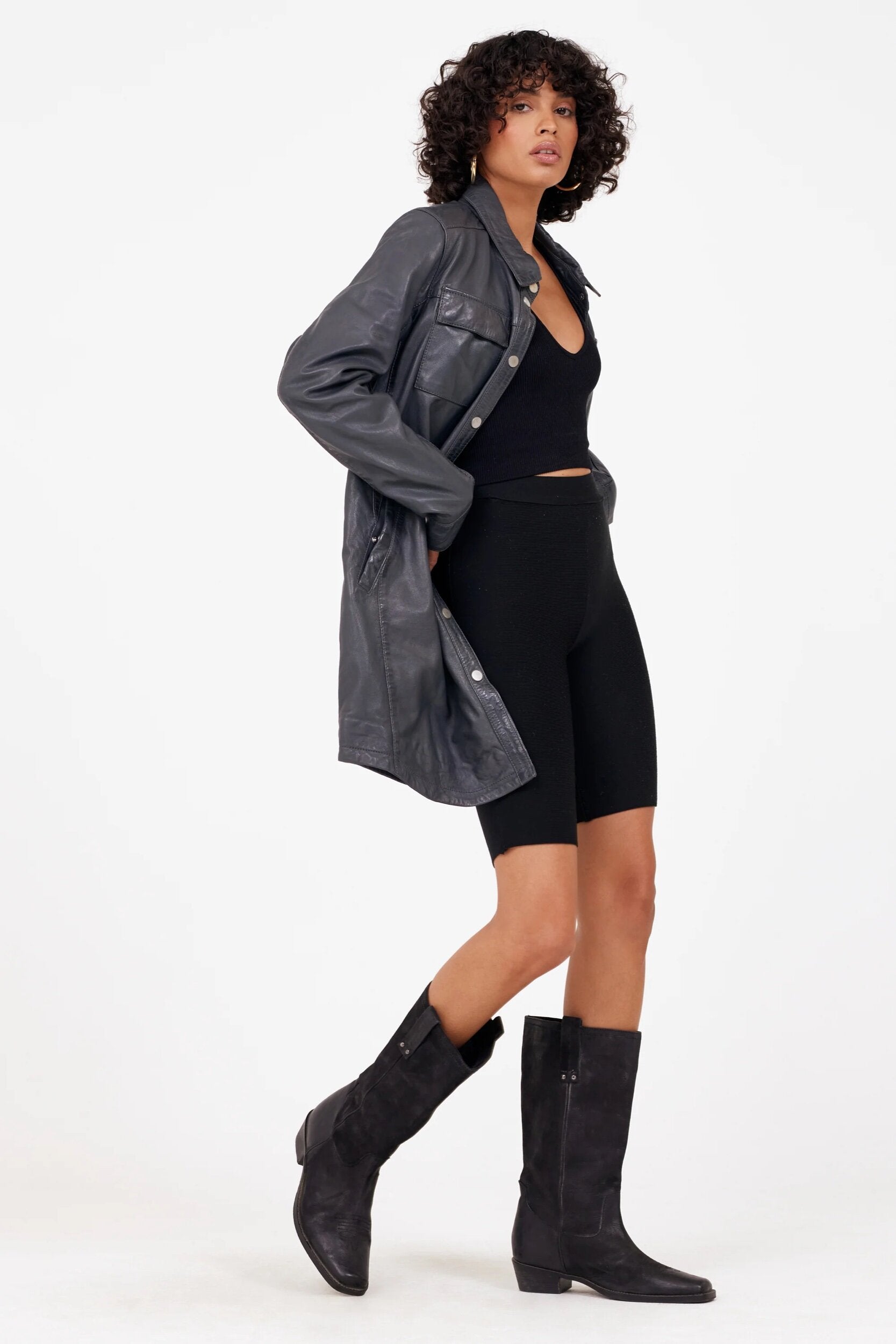 Miha Long Leather Jacket