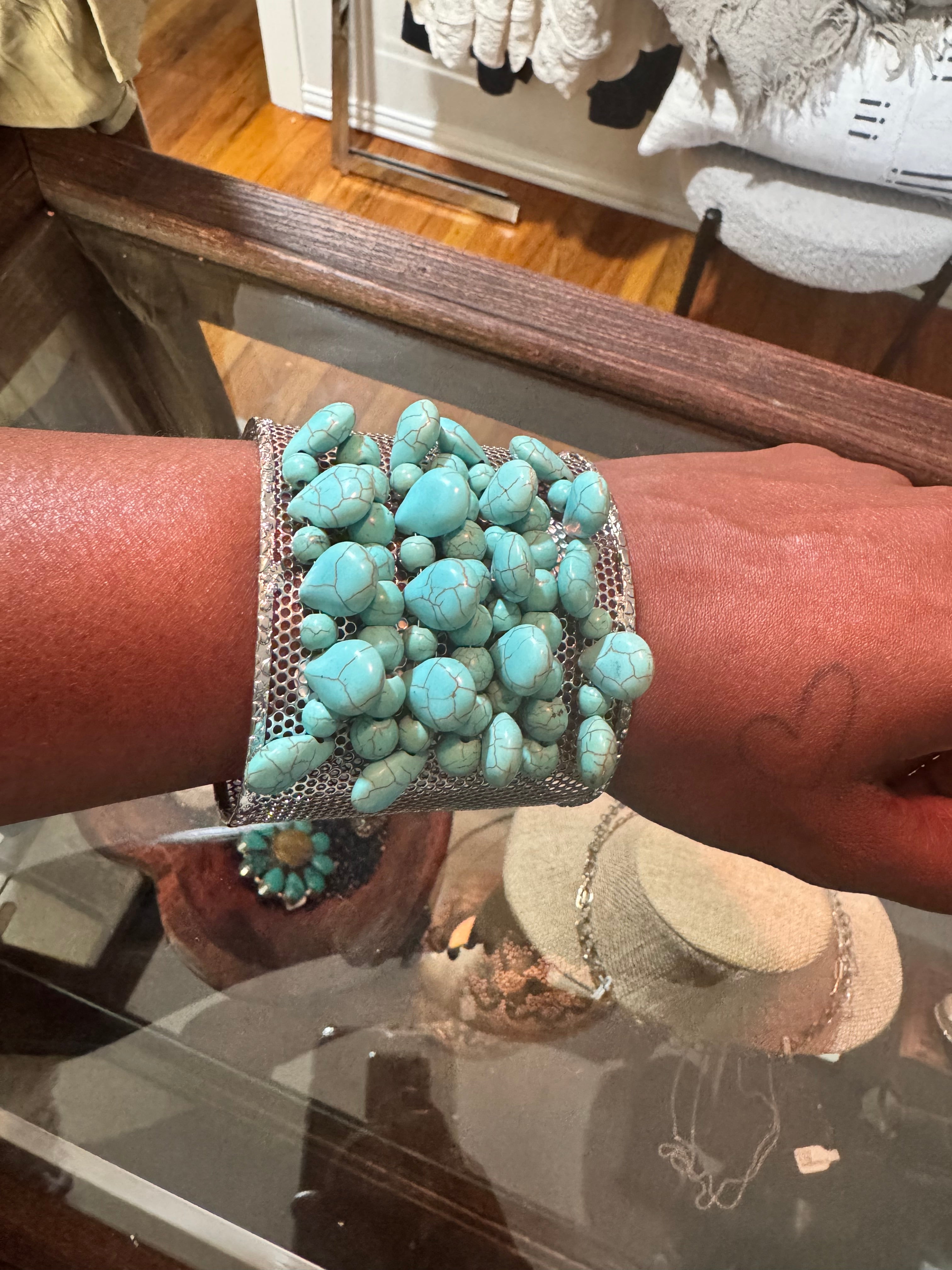 Turquoise Chain Link Cuff