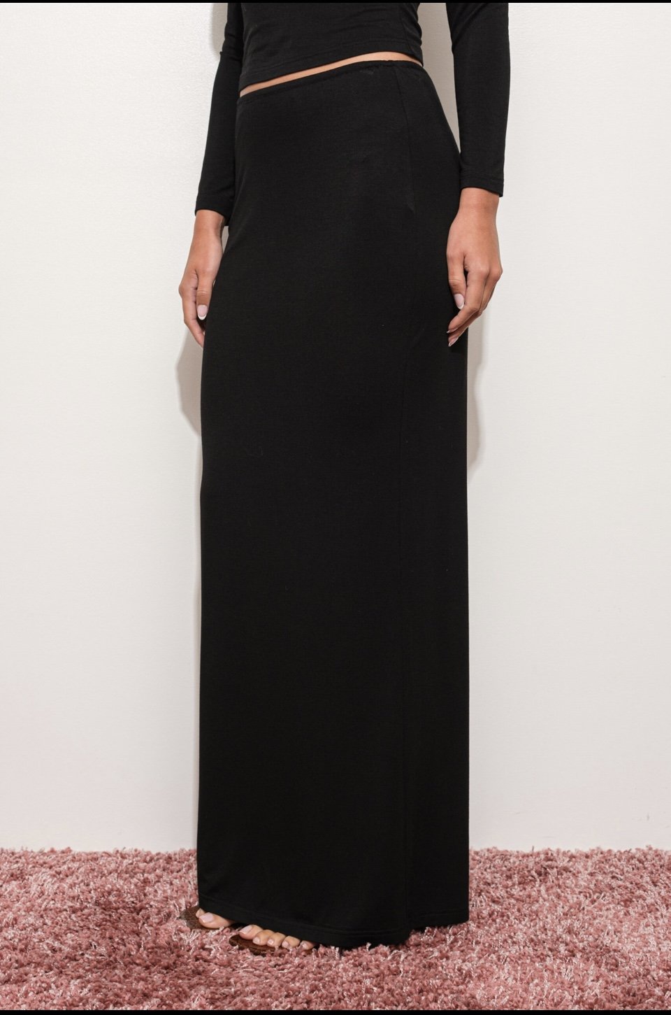Raven Black Maxi Skirt