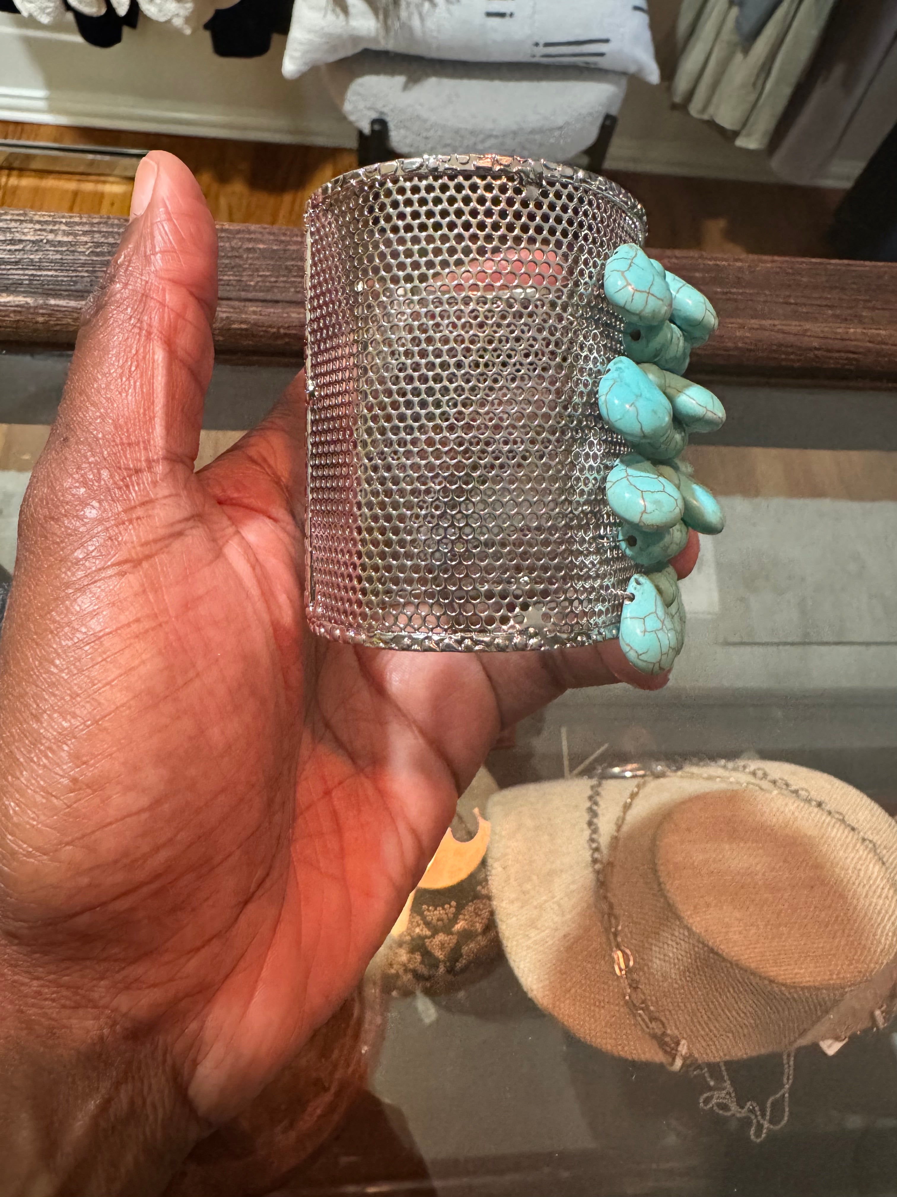 Turquoise Chain Link Cuff