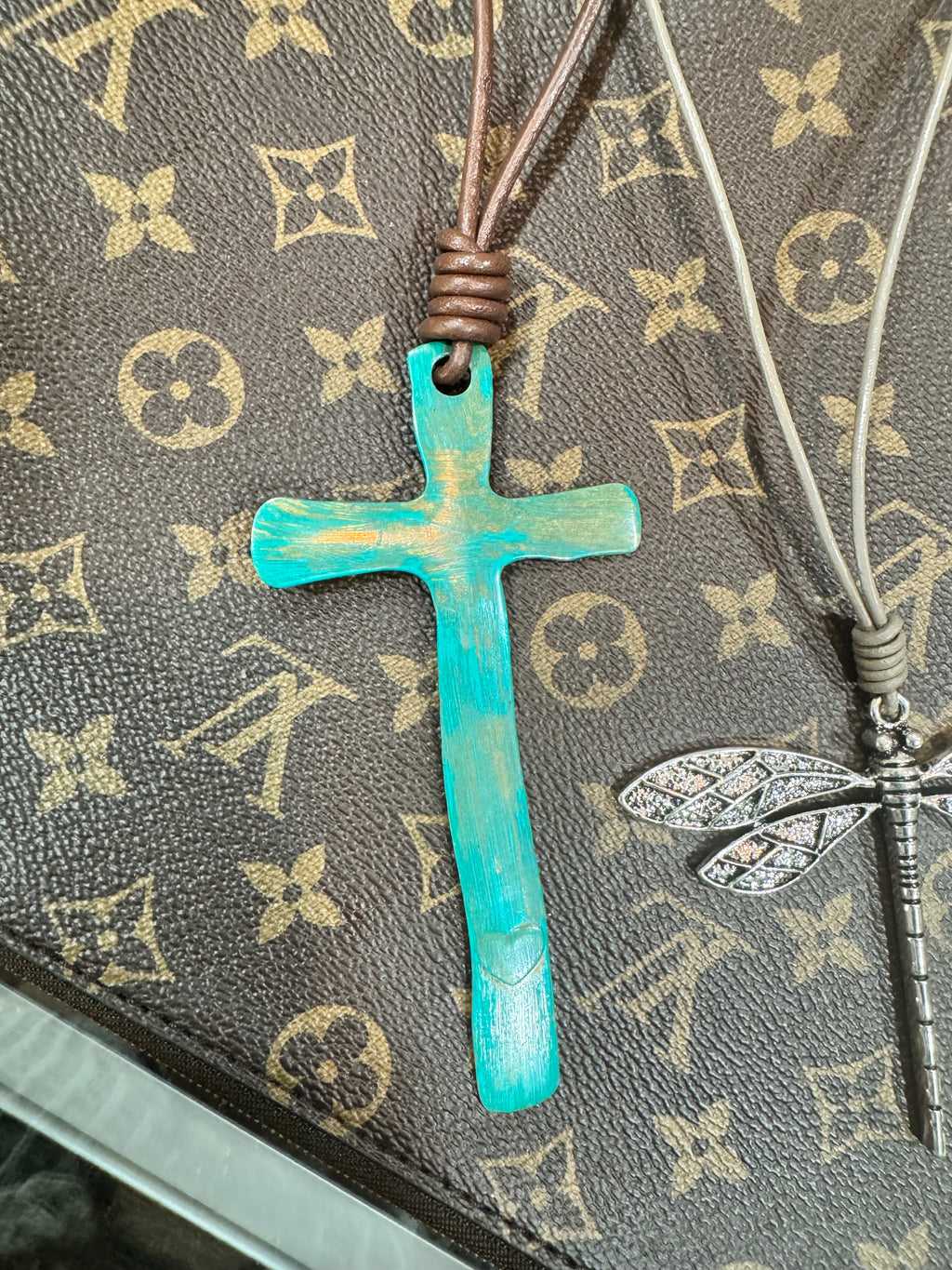 Cross on Leather Rope