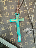 Cross on Leather Rope