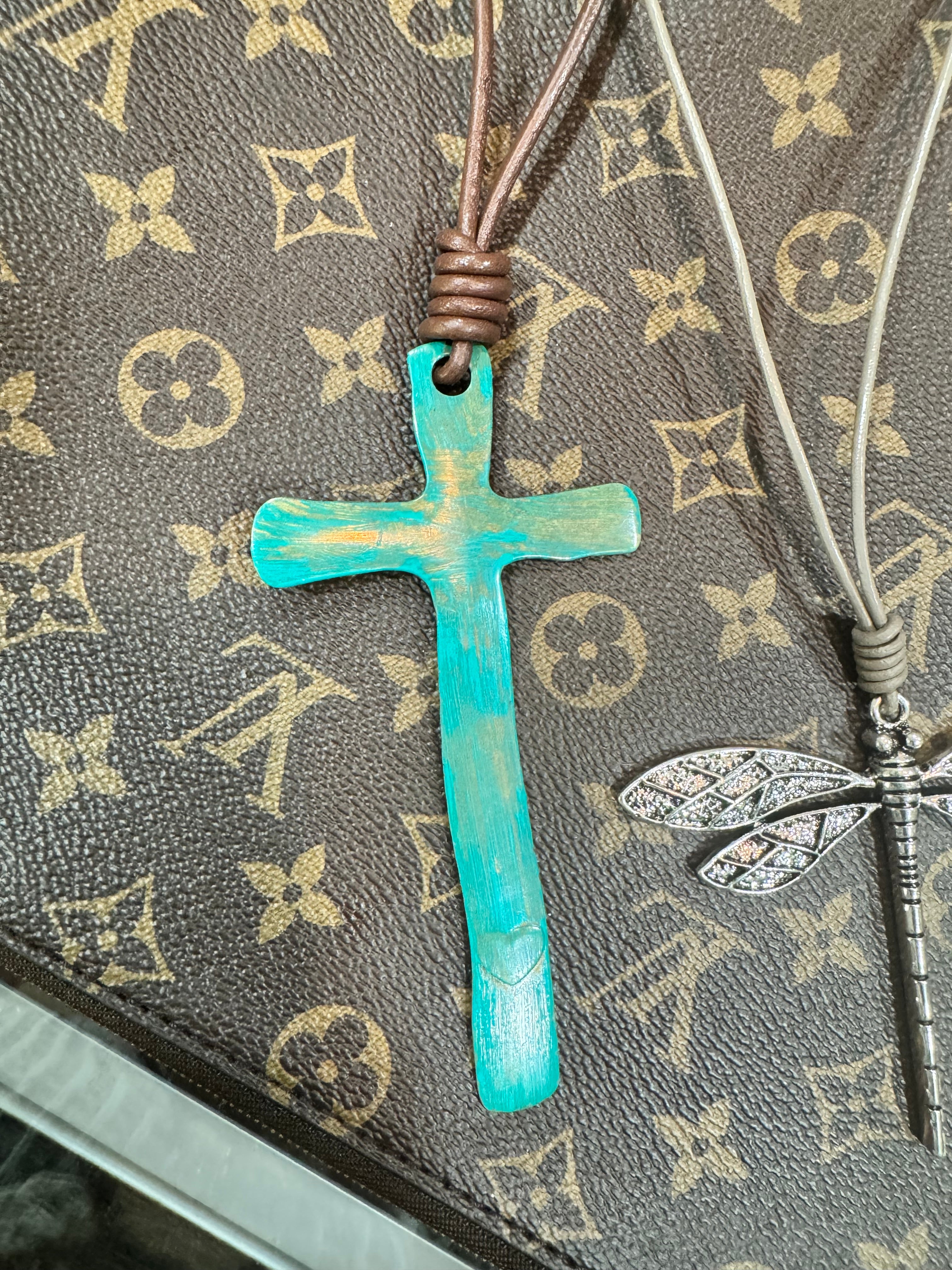 Cross on Leather Rope