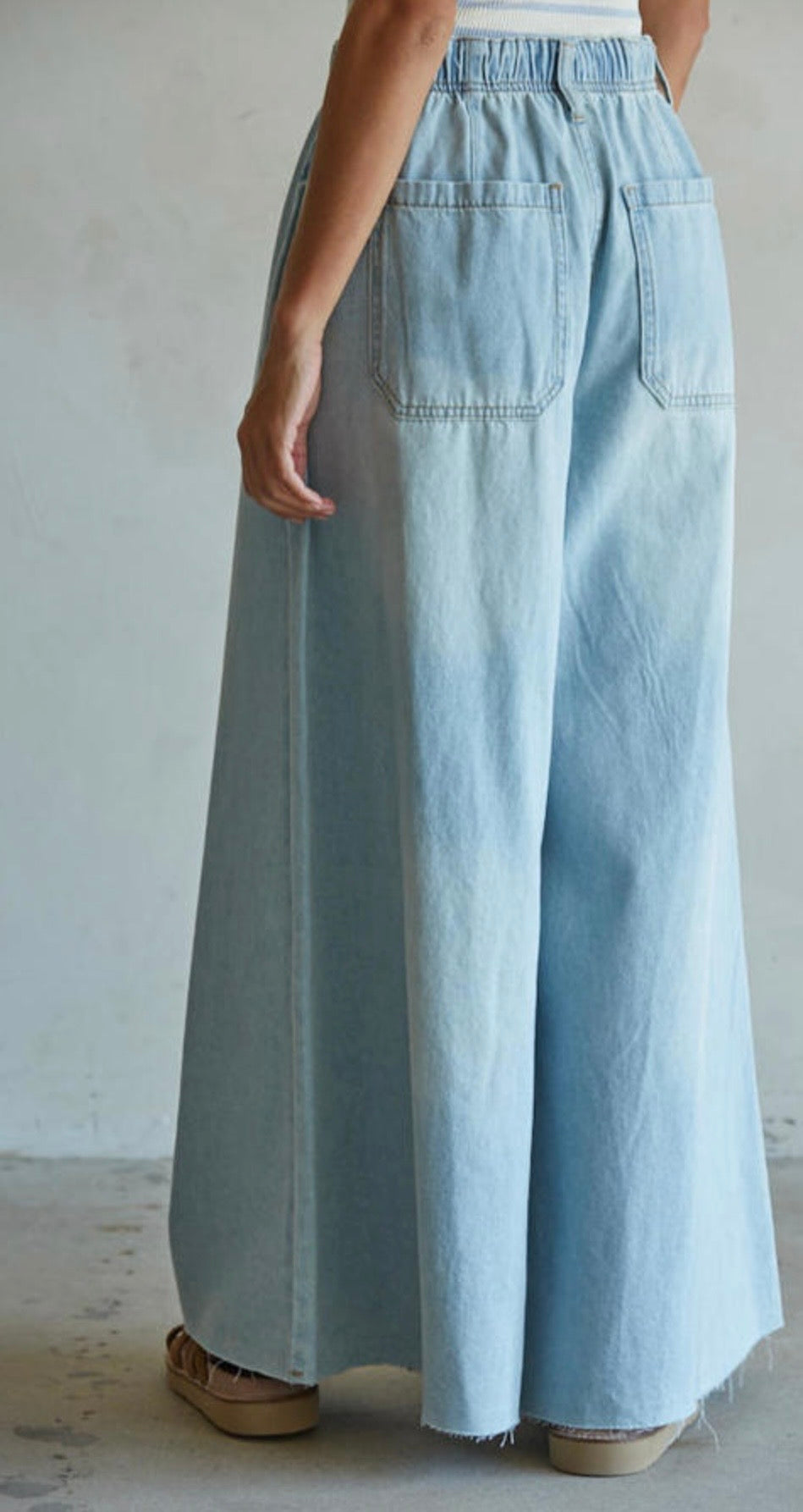 Bria Wide Leg Denim -Light Wash