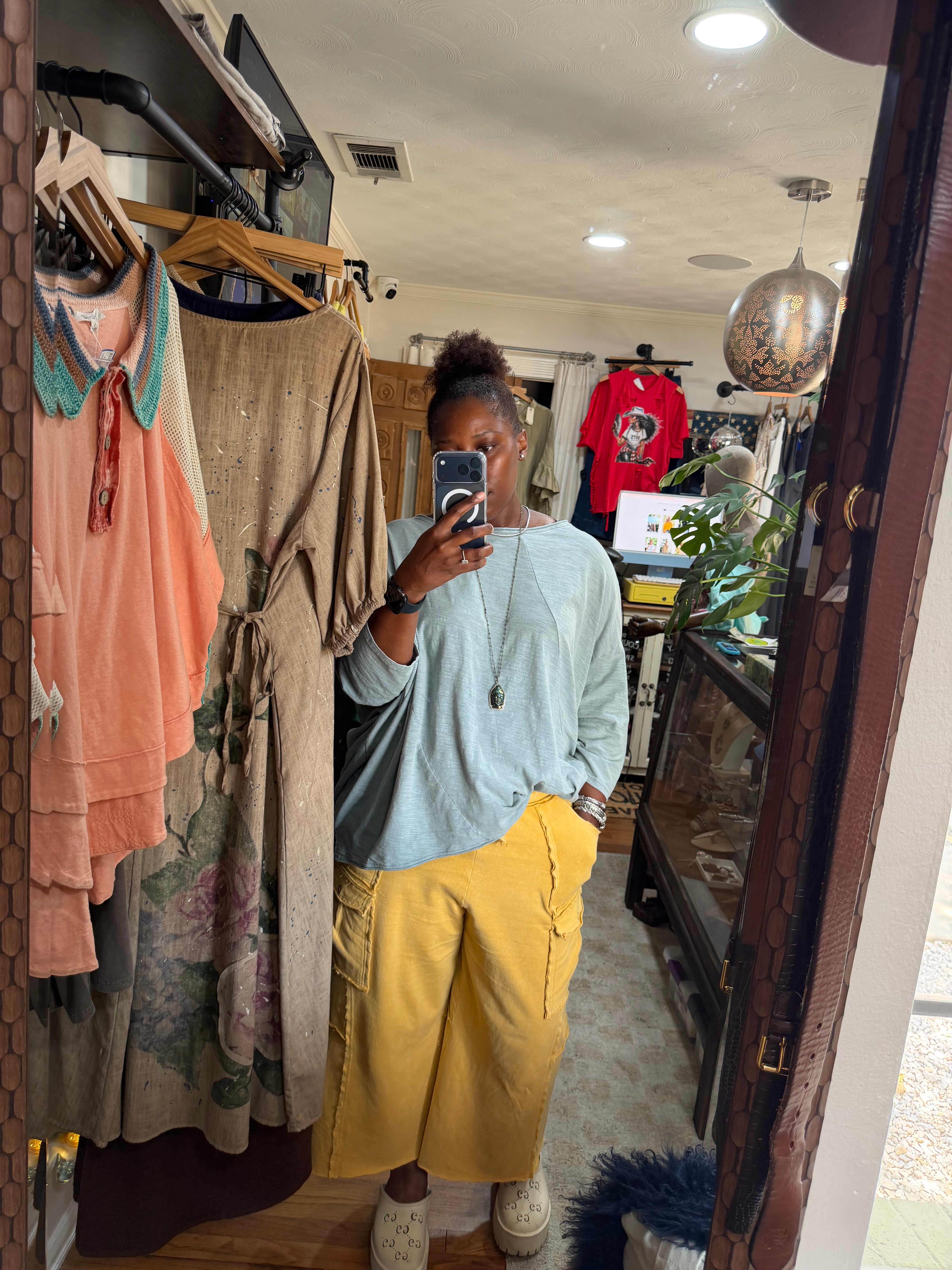 Be Free Top 3/4 sleeve - Vintage Sky
