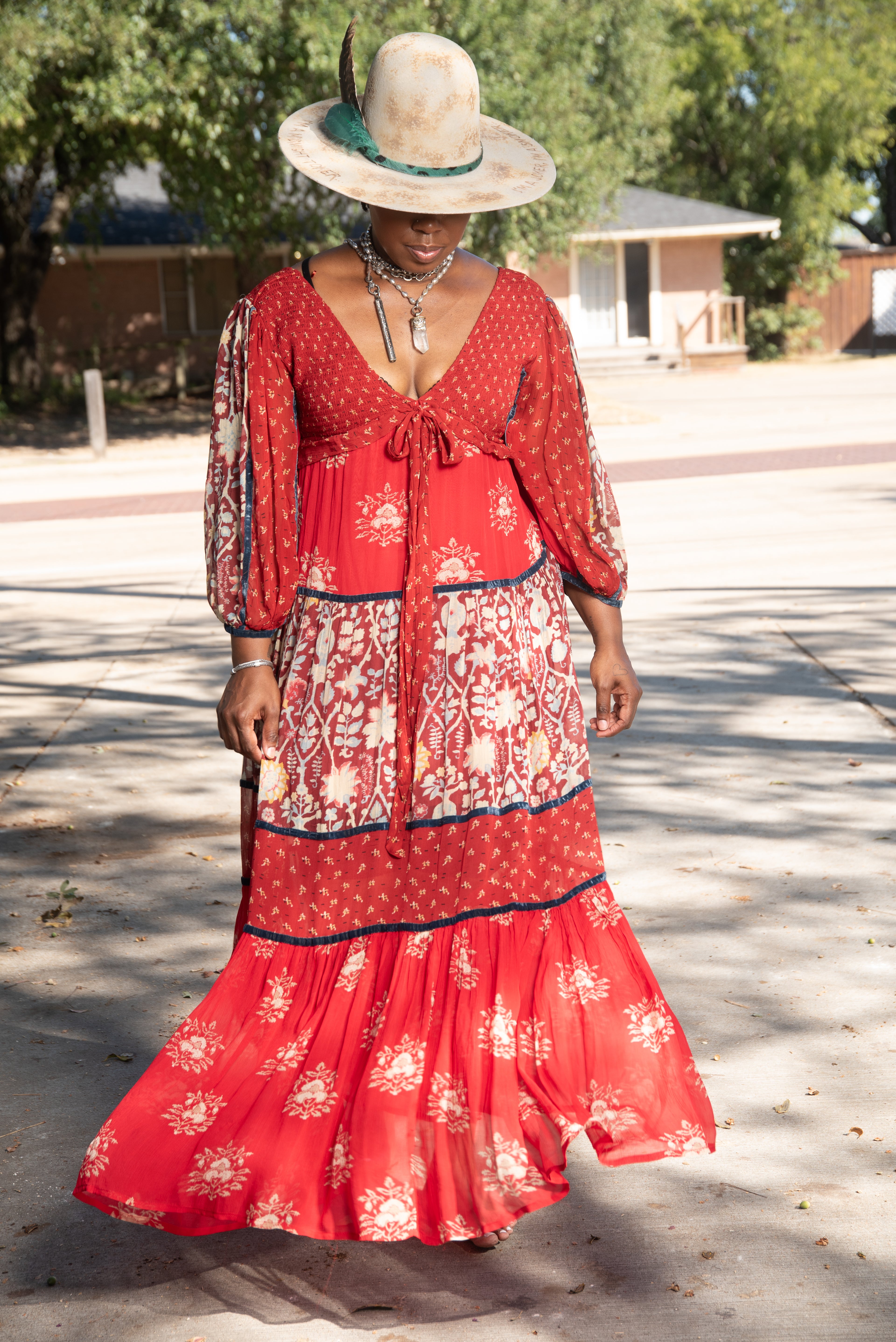 FP Maxi Multi Print open back Maxi Dress