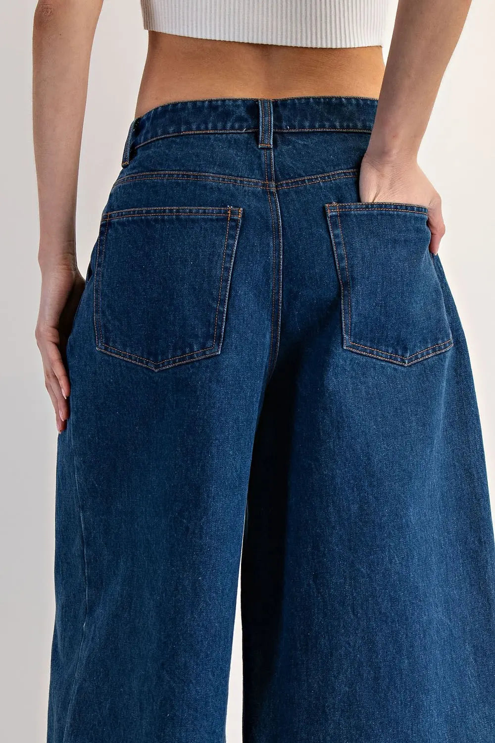 Kori Wide Leg Cropped Denim Jean