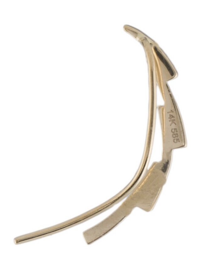 14K Diamond Ear Climber Earring