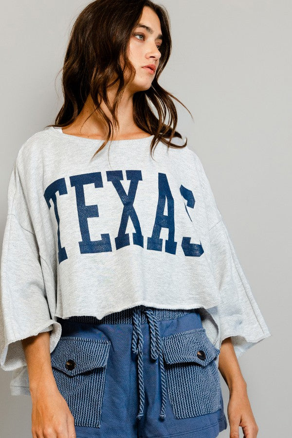 "Big Tex" Texas oversized cropped Sweater