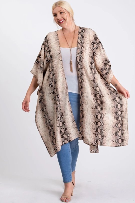 Tina Snake-print Kimono