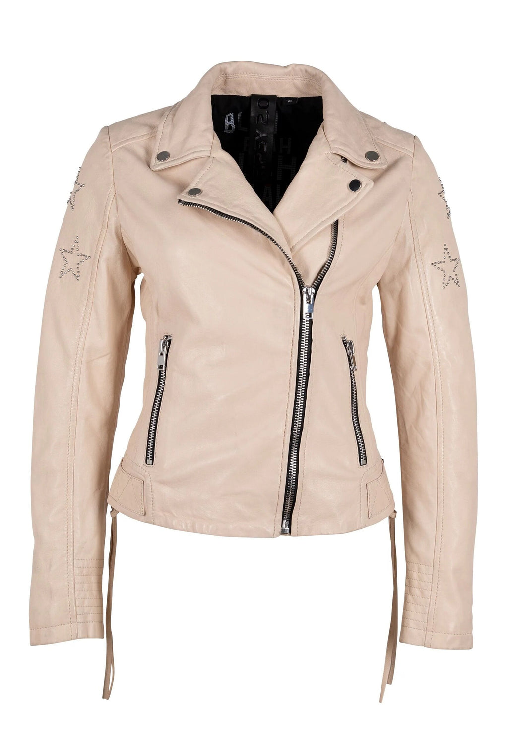 Waynna Slim Leather jacket (star back detail)