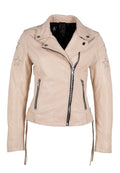 Waynna Slim Leather Jacket (star back detail)