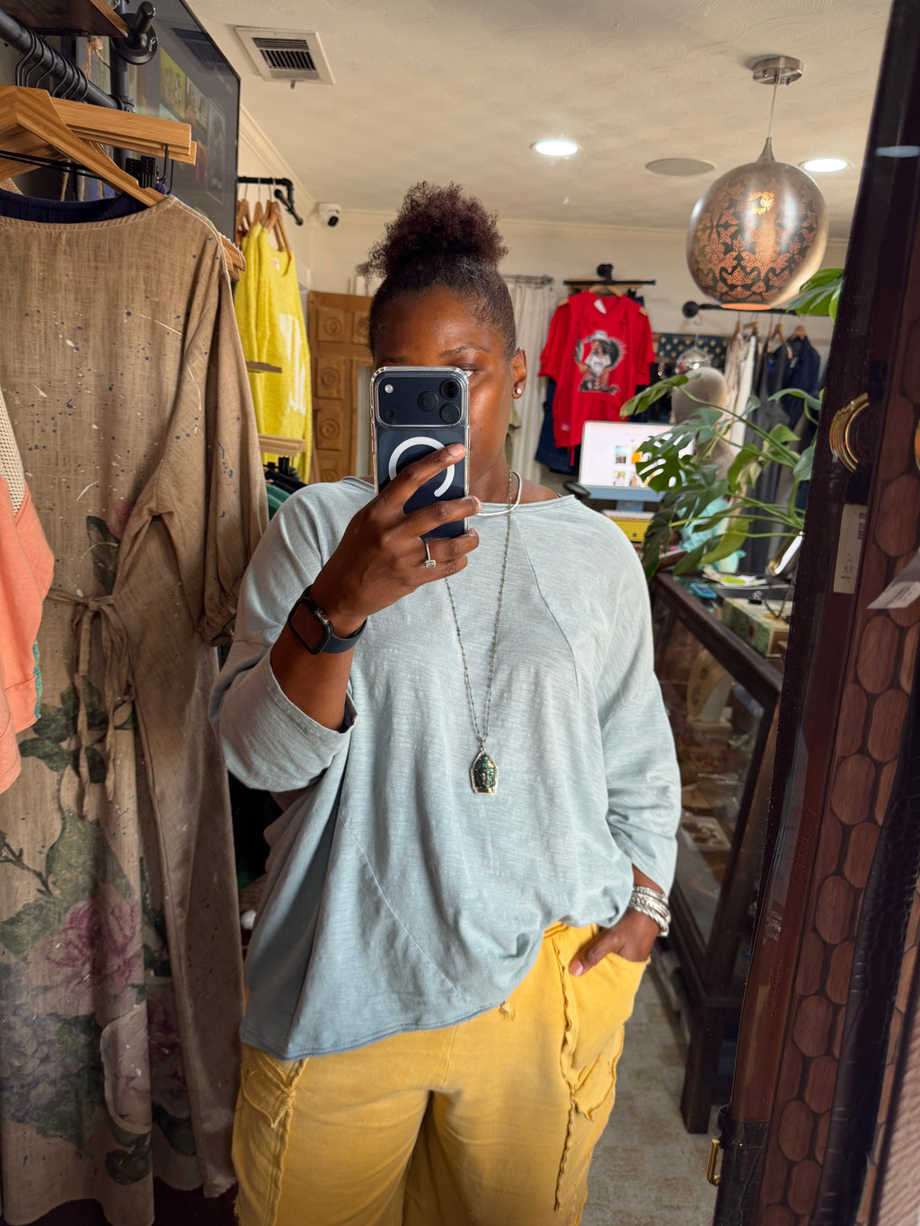 Be Free Top 3/4 sleeve - Vintage Sky