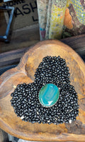 Dell Round Emerald Agate Ring
