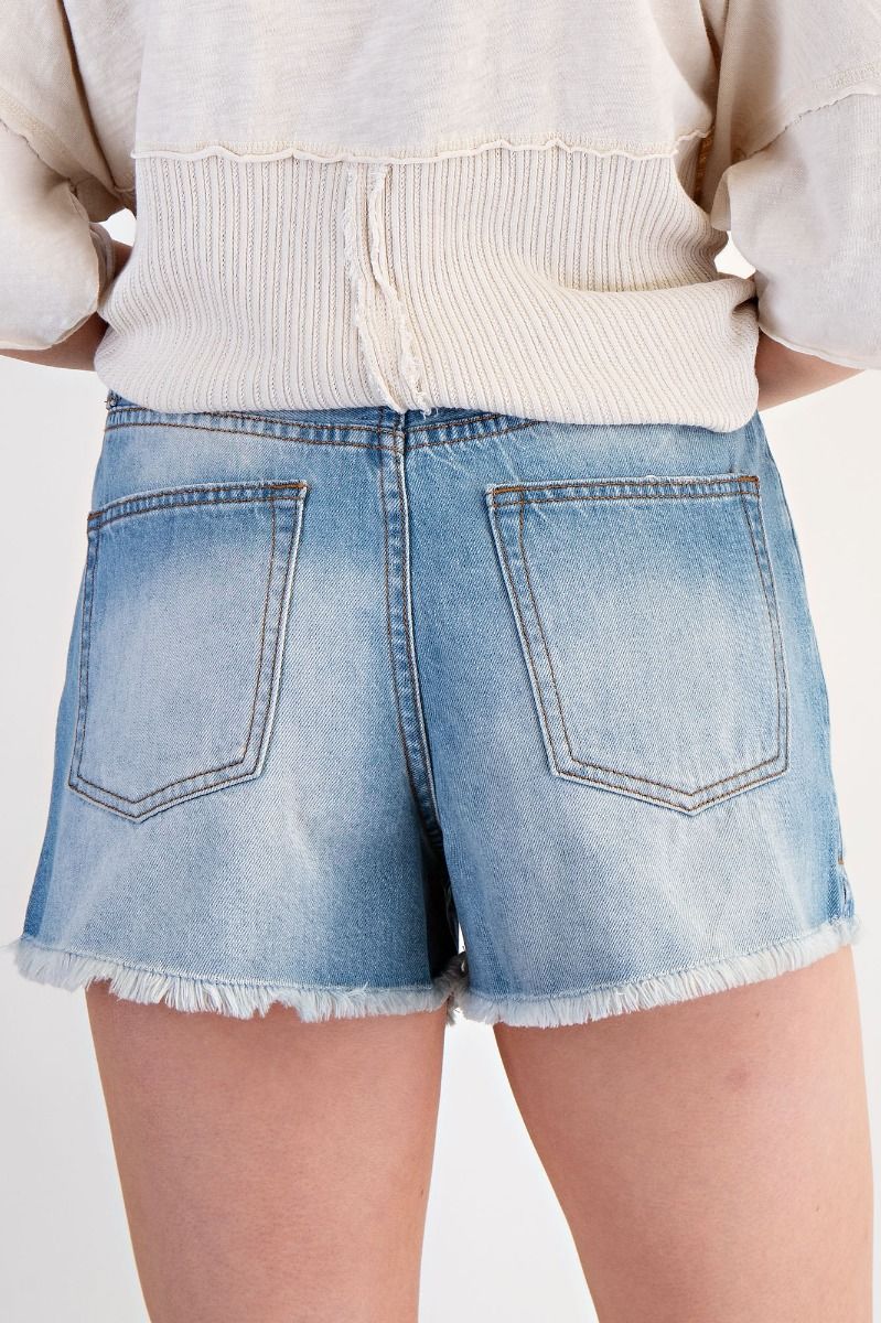 Trina Paisley Patch Denim Short