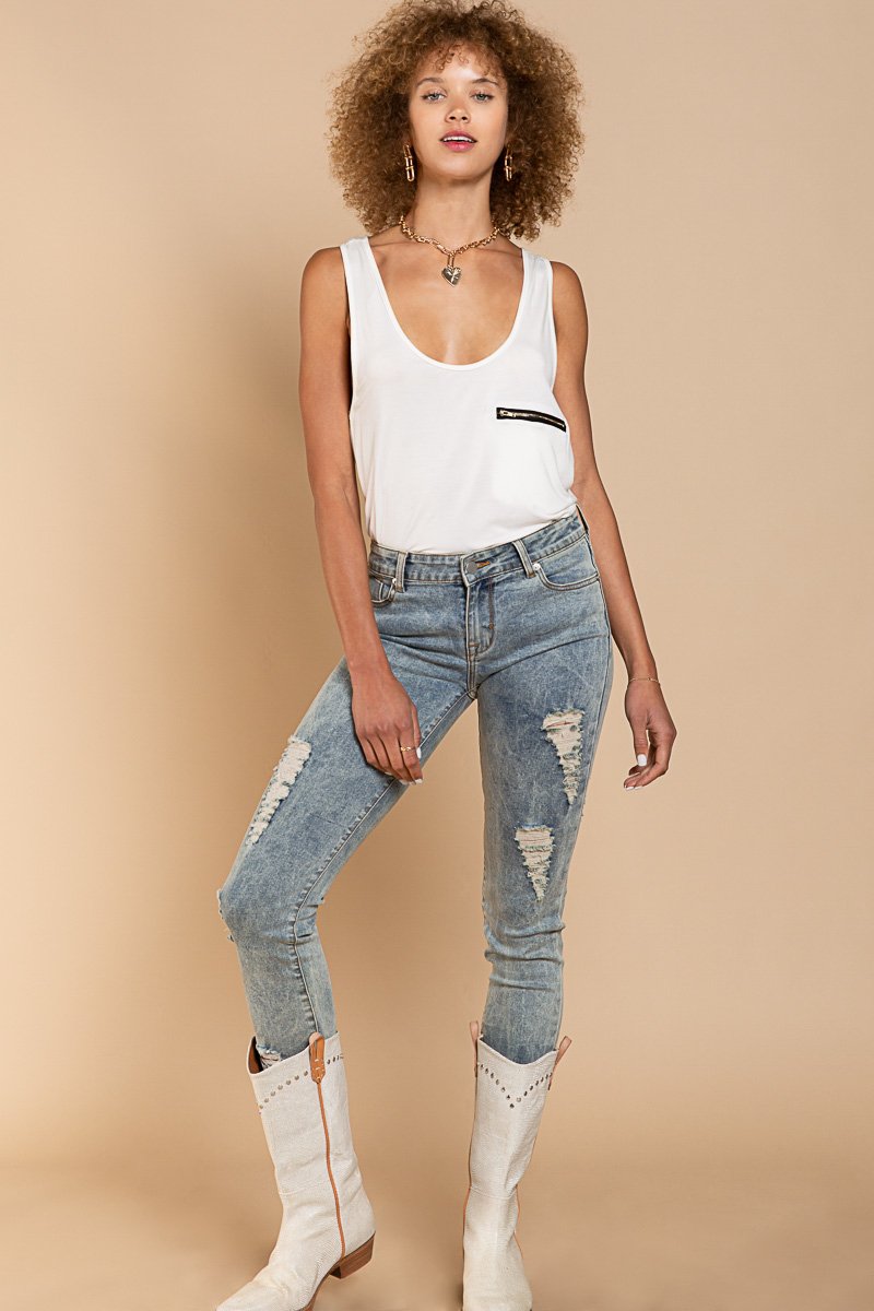 Jordyn Zippered Tank
