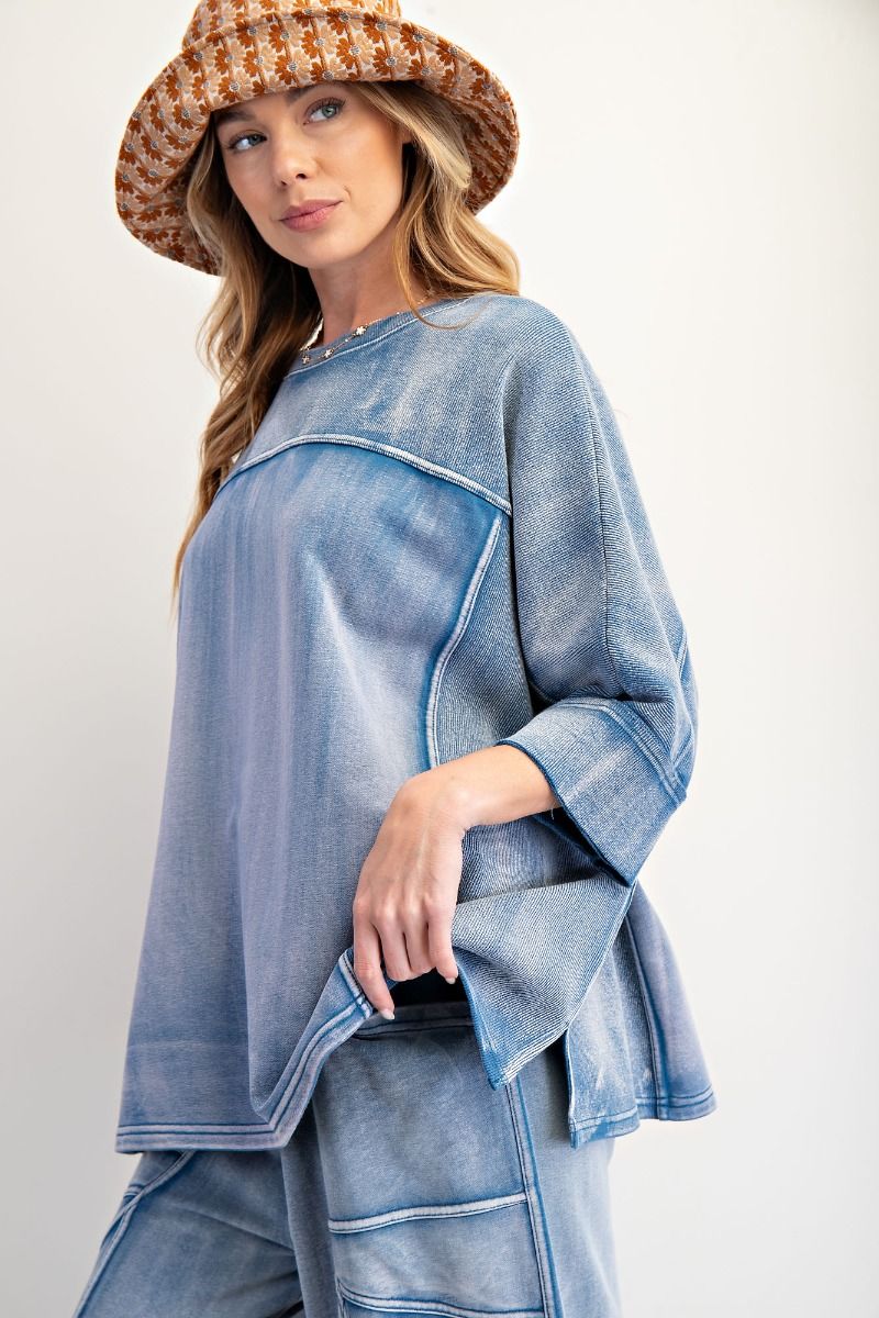 Monday Blues Terry Knit Tee