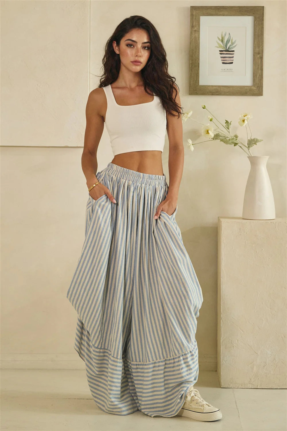 Float Down the Line Adjustable Leg Pant