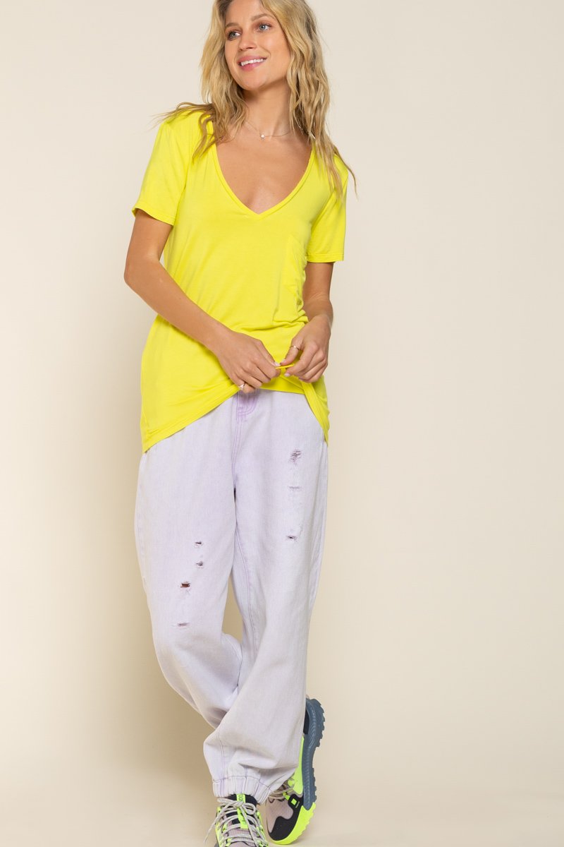 Dani Deep V neck Tee