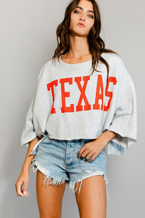 "Big Tex" Texas oversized cropped Sweater
