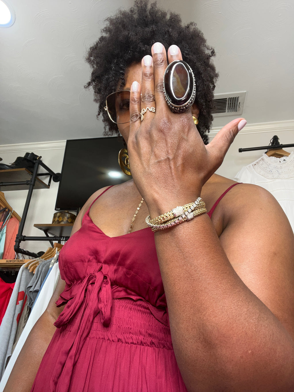 Hazel Oval Agate Ring