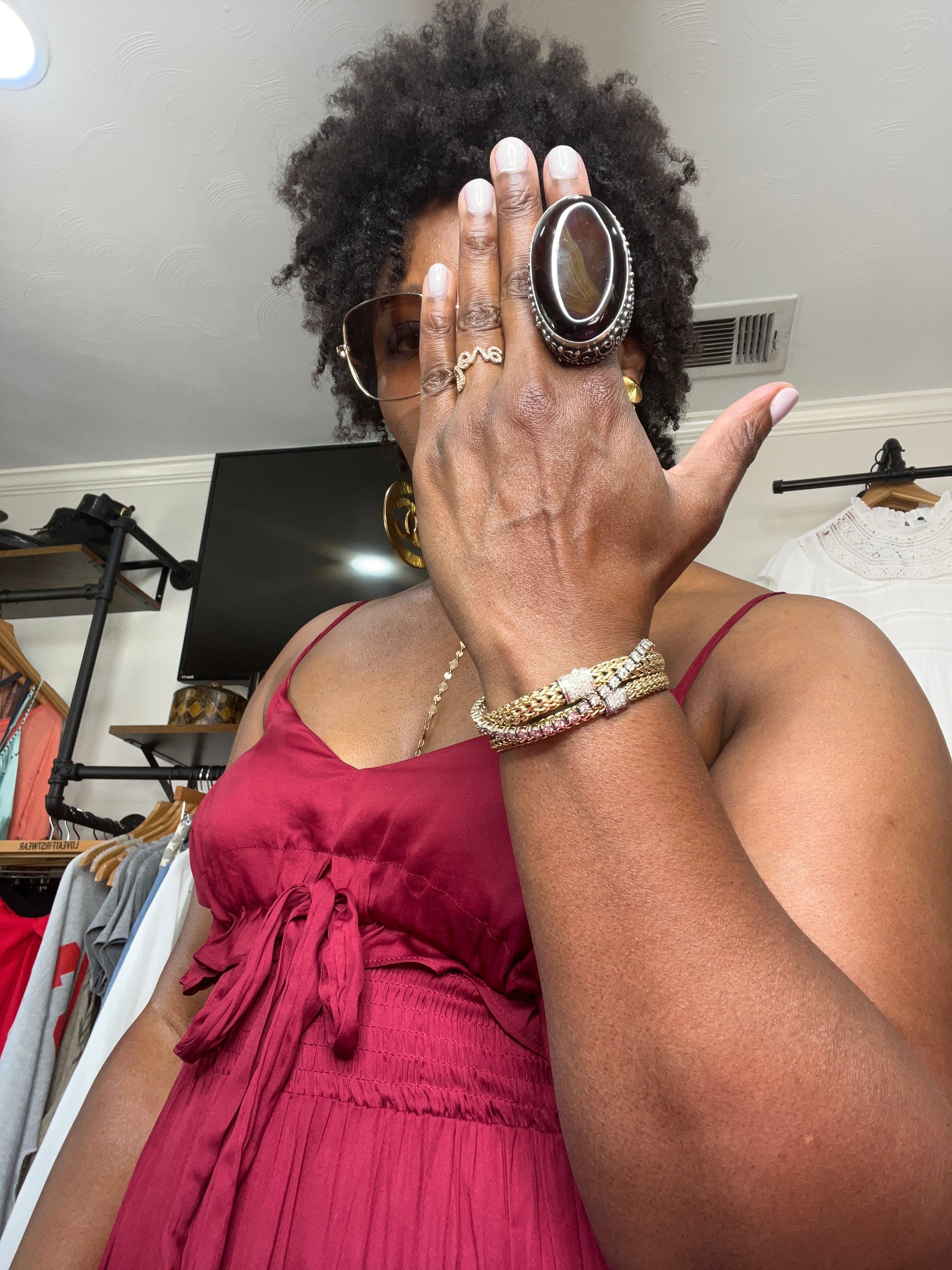 Hazel Oval Agate Ring