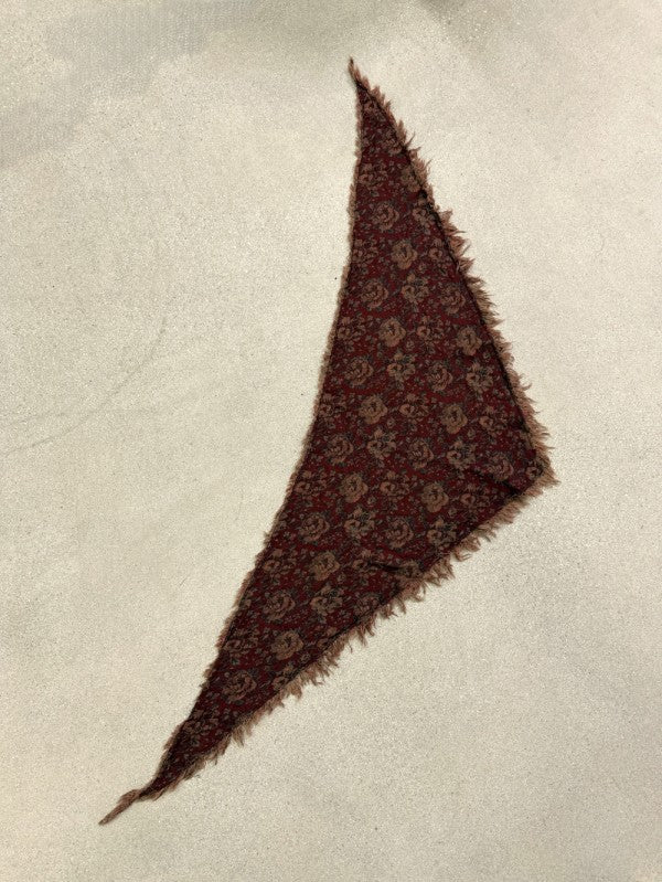 Seersea Floral Print Triangle Fringe Scarf