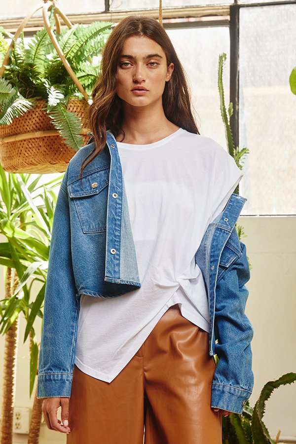 Mona Twist Detail Jersey Top