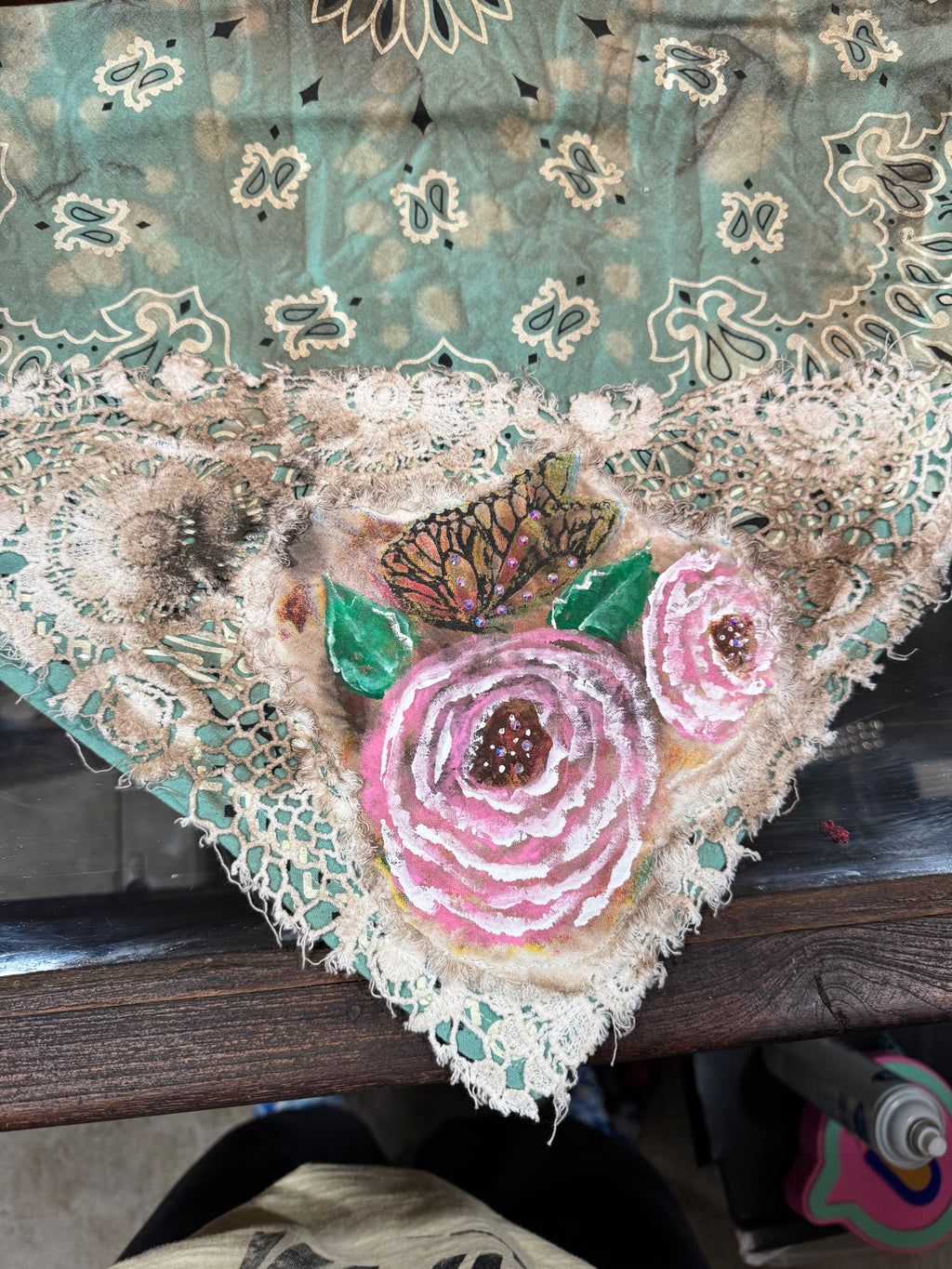 Peony Lace Bandana