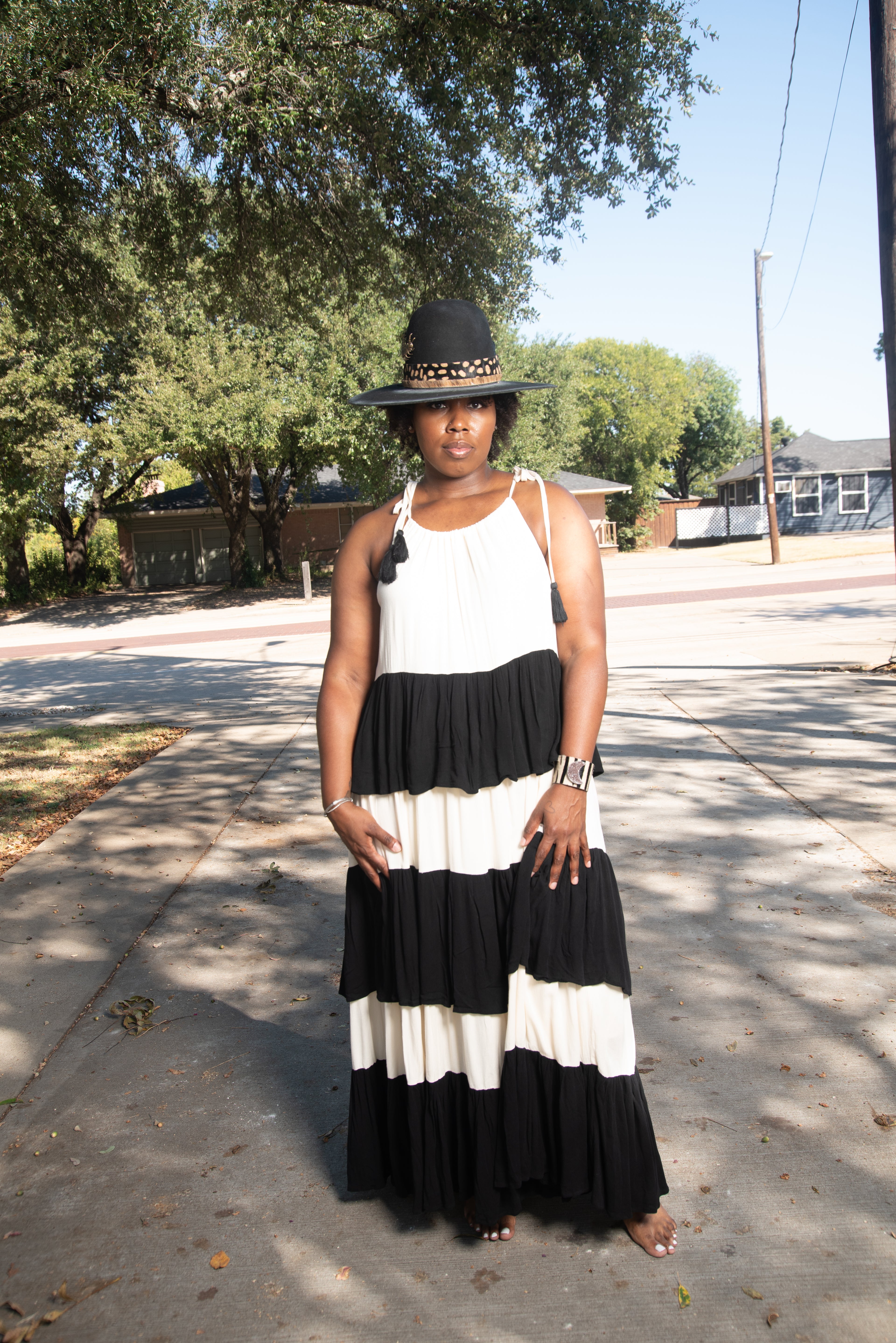 LYNN color block maxi dress