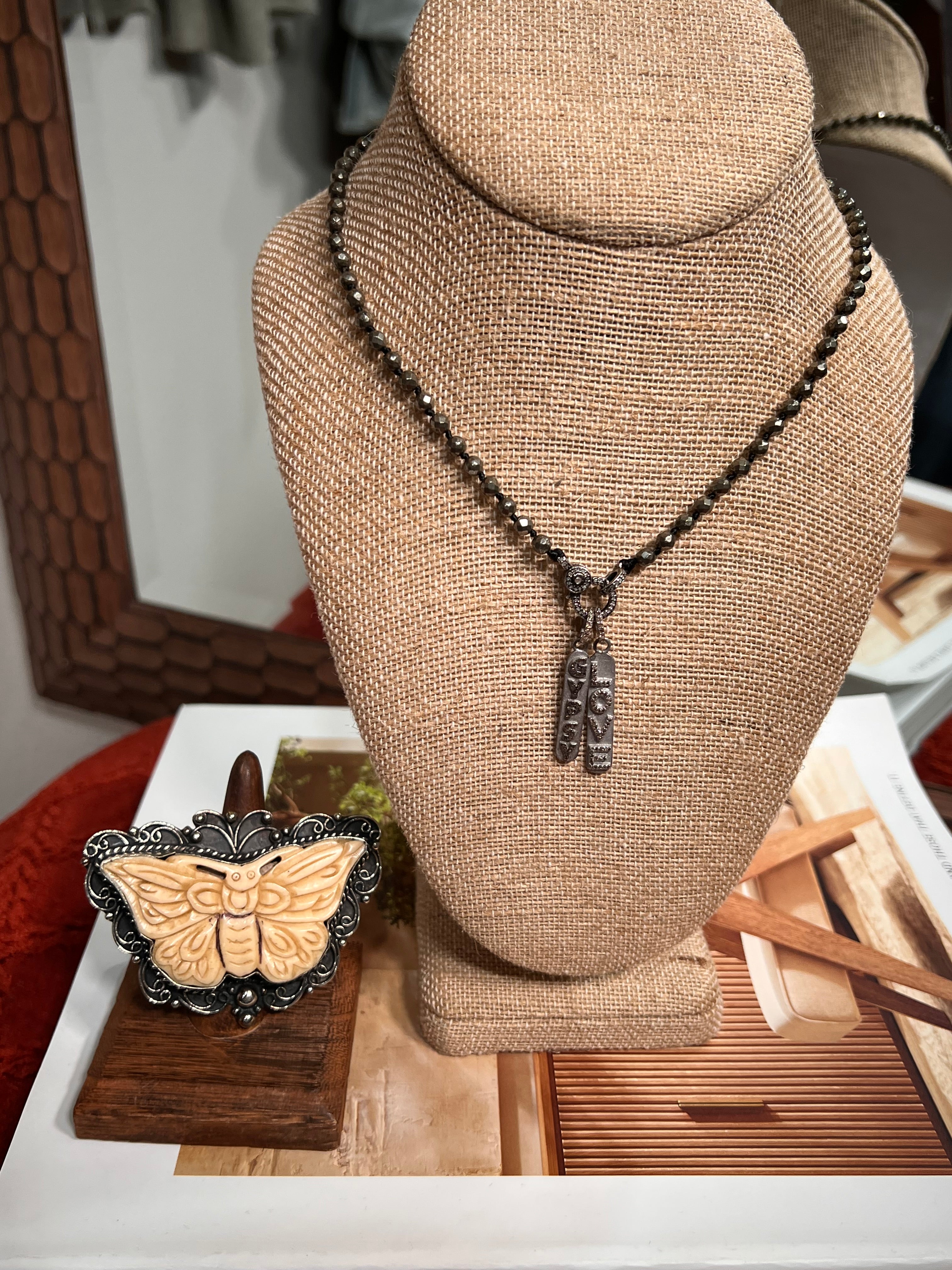 Gypsy & Love Pyrite Diamond Necklace