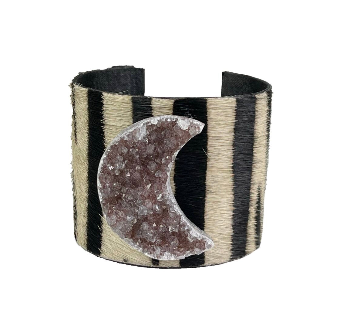 Crescent Moon Cowhide Cuff