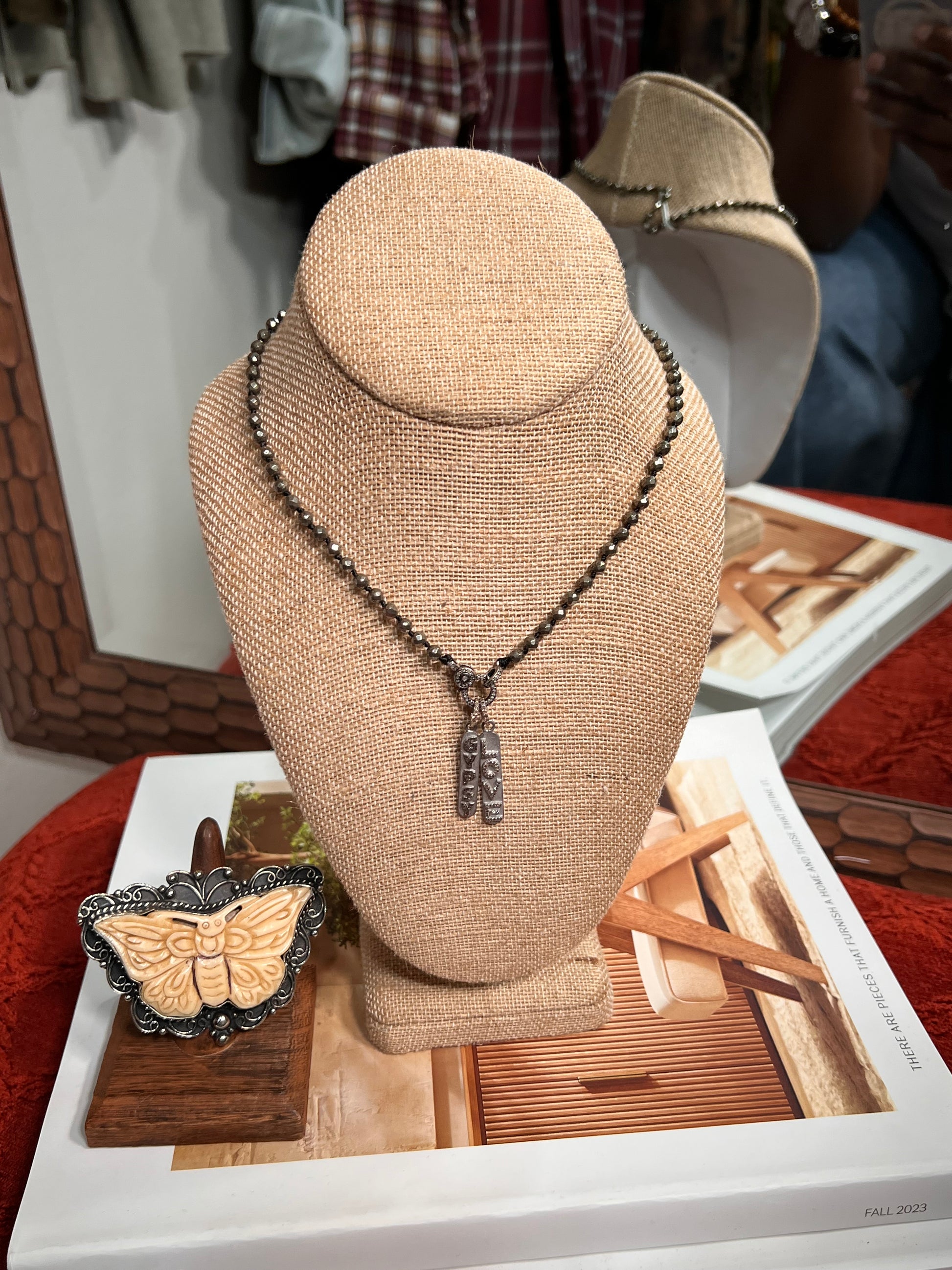 Gypsy & Love Pyrite Diamond Necklace