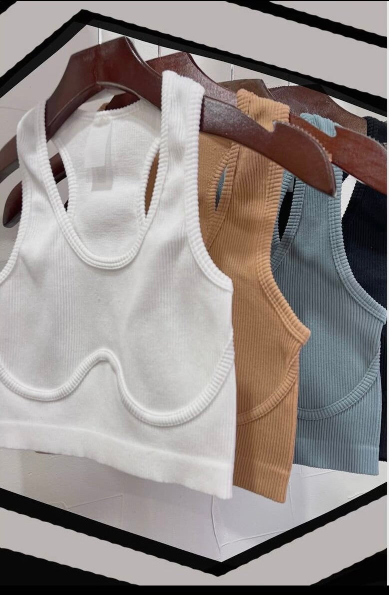 Brandy Ribbed Cropped Tank