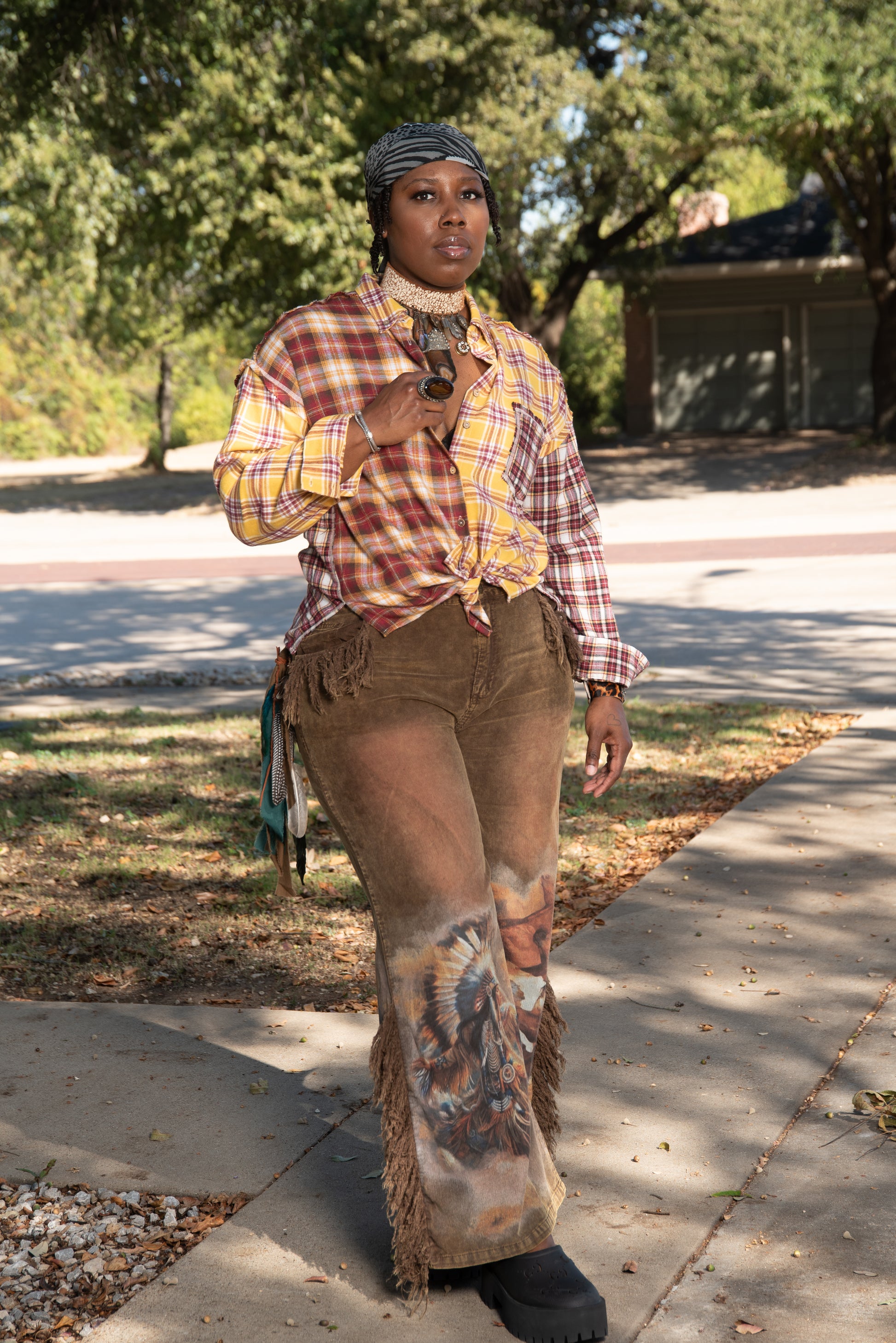 Sammie Plaid Button Down Top