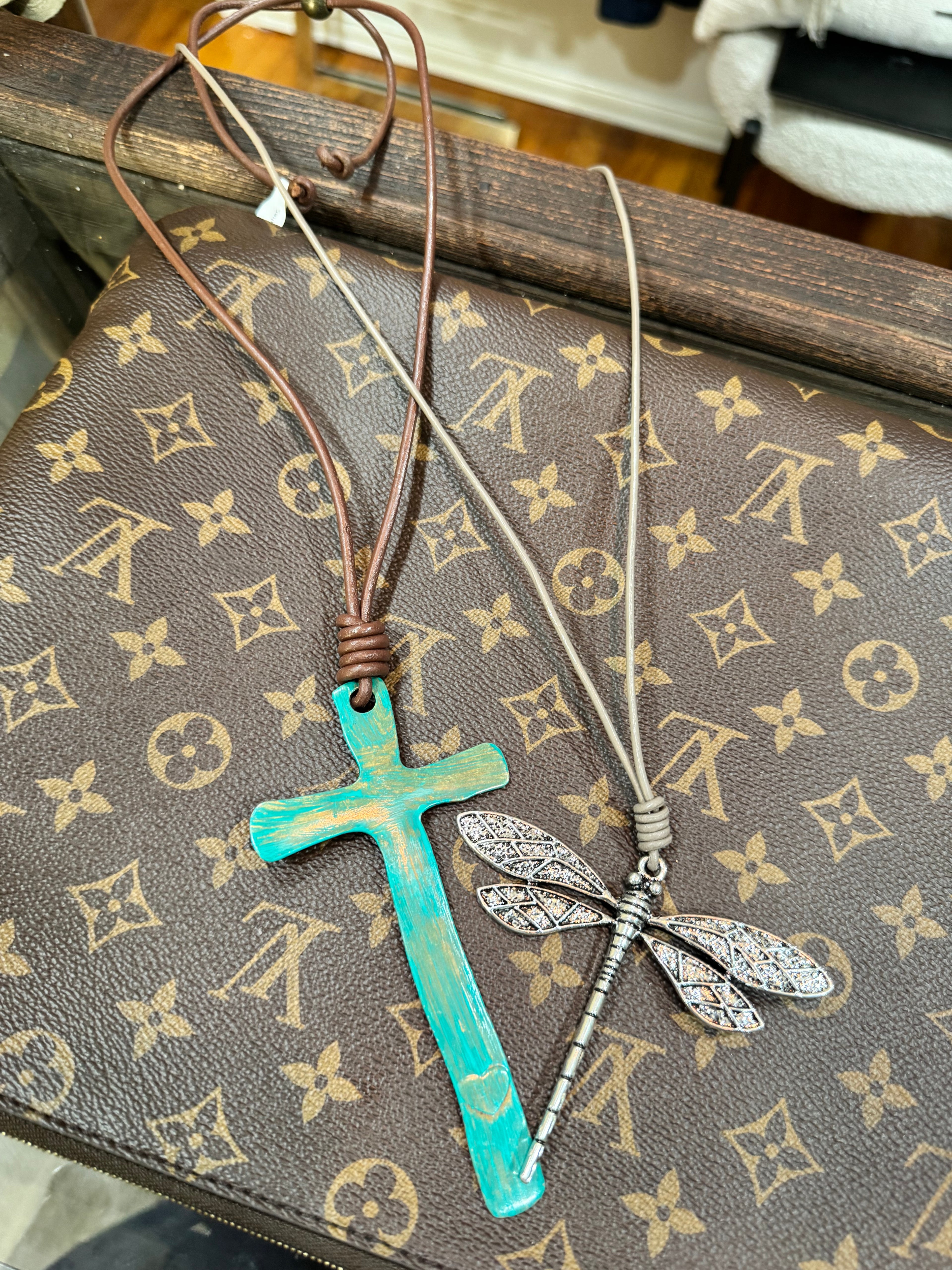 Cross on Leather Rope