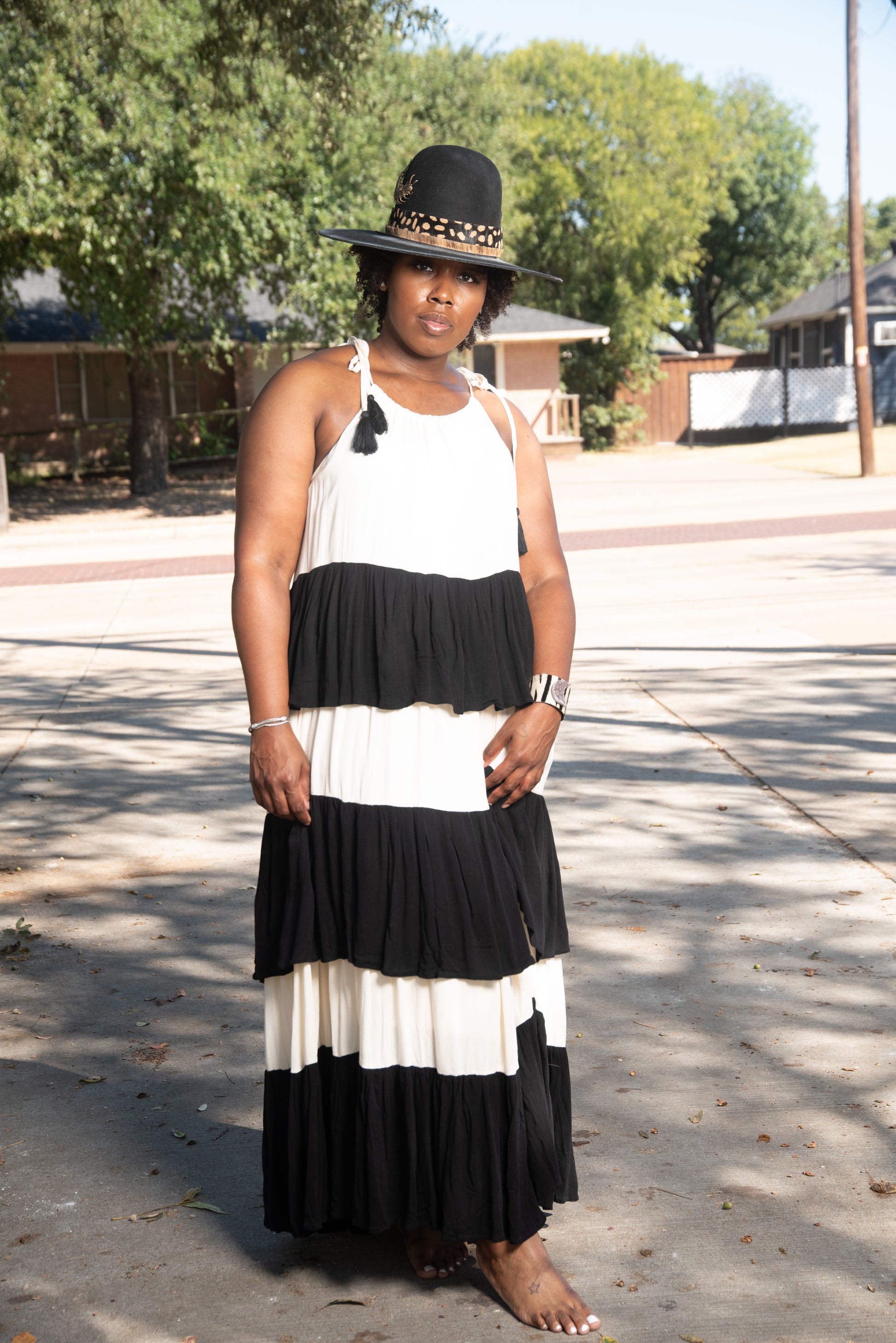 LYNN color block maxi dress