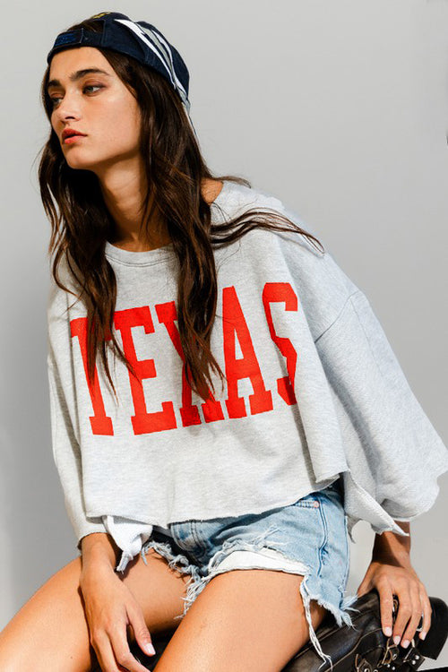"Big Tex" Texas oversized cropped Sweater