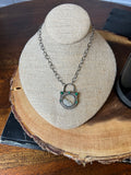 Peyton Emerald & Diamond Lock Necklace (OAK)