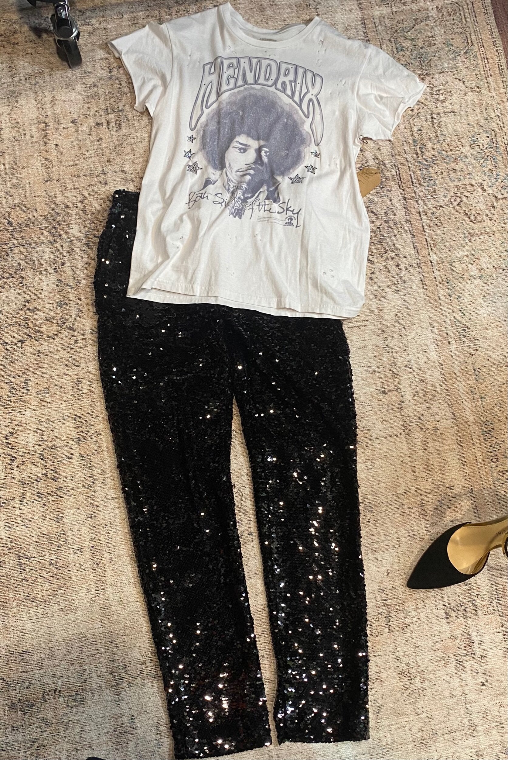 Black Sequin Pants NWT