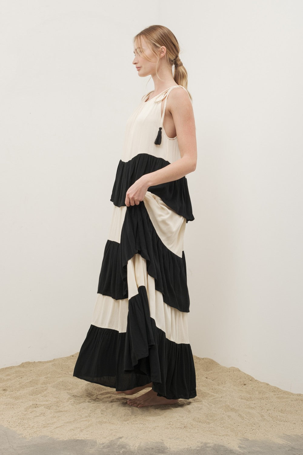 LYNN color block maxi dress