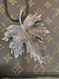 Falling Leaf Leather Rope Necklace
